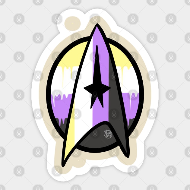 Non-Binary trek Sticker by Materiaboitv